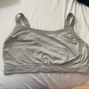 Gray sports bra